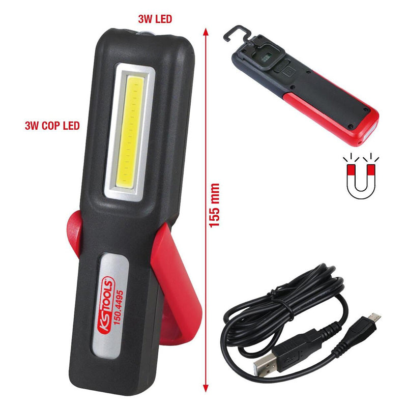 Lampe mobile LED COB 3 Watt - KS TOOLS - 150.4495