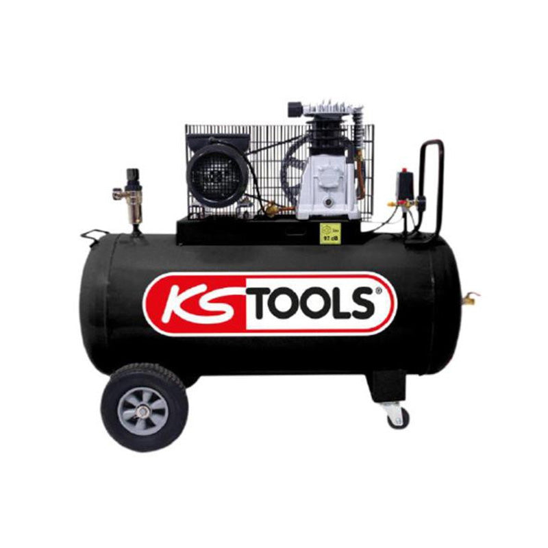 Compresseur sur cuve 200 L - 10 bar - 3 CV -220 V Mono - KS TOOLS - 165.0805