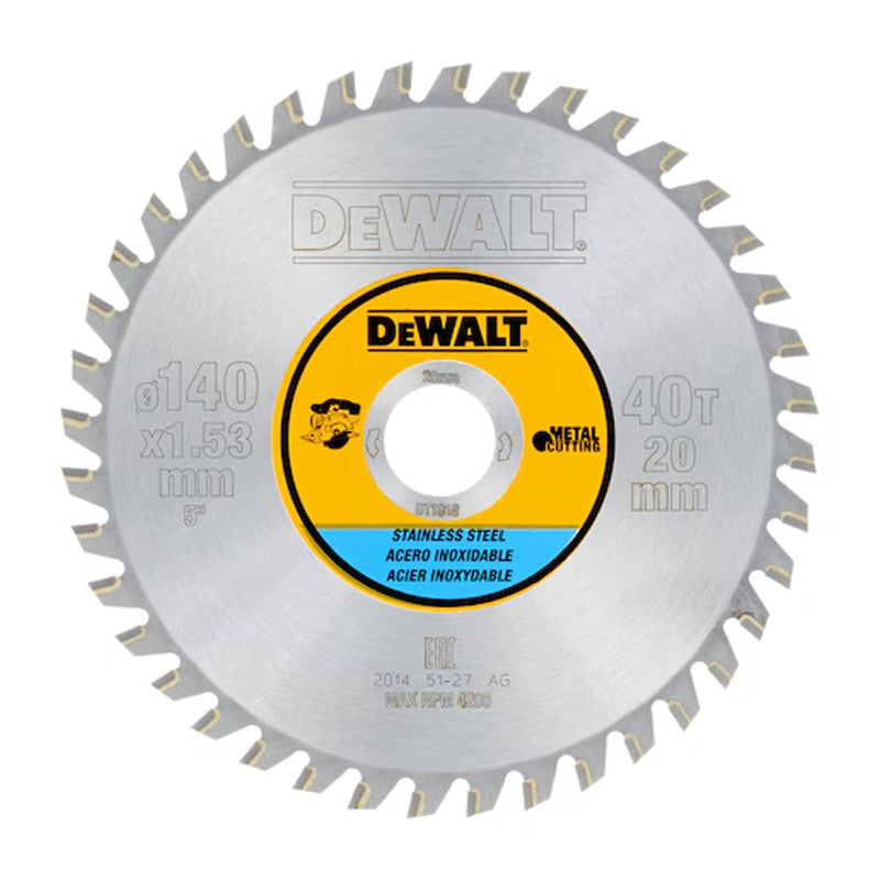 Lame de scie circulaire Carbure DEWALT 140x20 mm