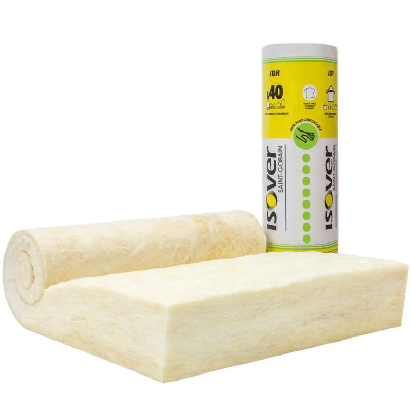 Rouleau laine de verre ISOVER IBR Nu ep 80mm 9x1,2m
