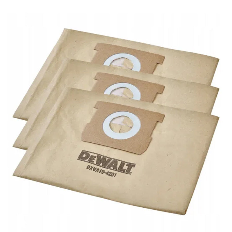 SET DE 3 SAC FIBRE DeWALT FOR 20-30L NON TISSE, HAUTE EFFICACITE, POUR 101262-63