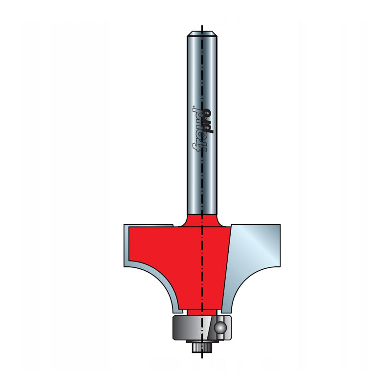 Fraise pour arrondi convexe Bois FREUD 2 tranchants Queue 8 diam 16,7 mm hauteur totale 54,9 mm