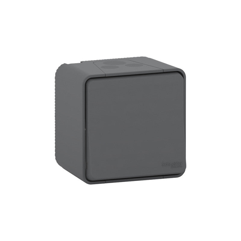 Interrupteur va-et-vient en saillie SCHNEIDER Mureva MUR35021- 10A - 250V - IP55 - anthracite
