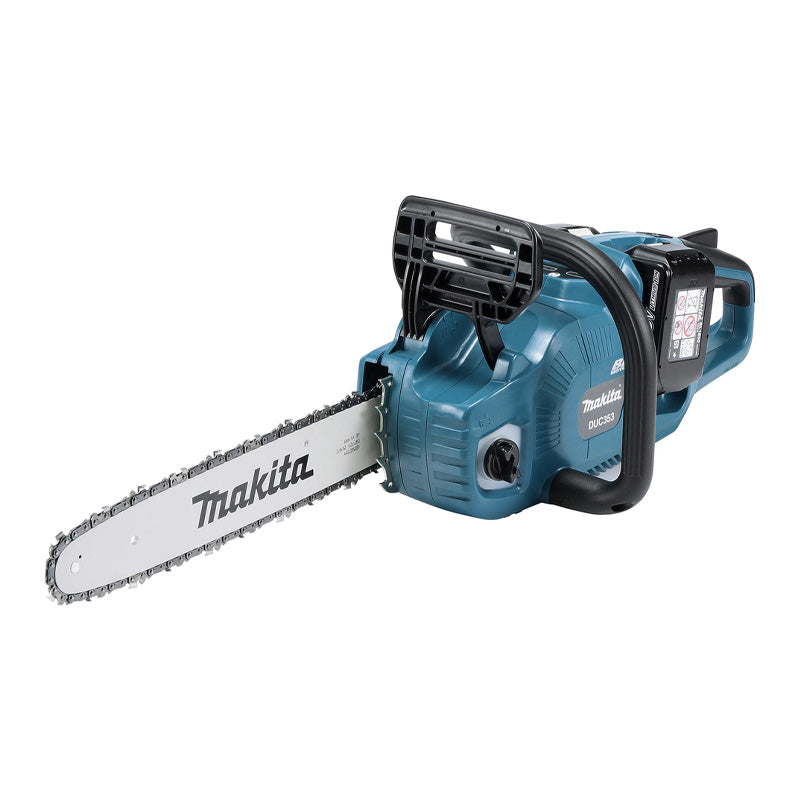 Kettensäge MAKITA DUC353RF2 36V 2x18V LXT 35 cm mit 2 Akkus 18V 3Ah und Schnellladegerät
