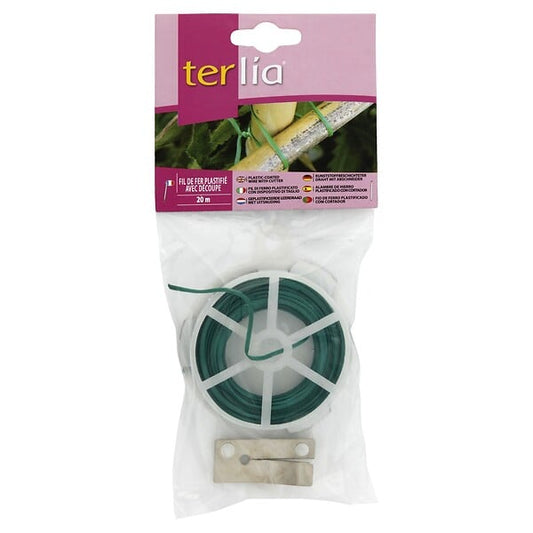 Fil de fer plastifie avec découpe 20m