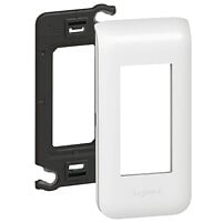 Plaque support Mosaic - pour 1 module - blanc LEGRAND