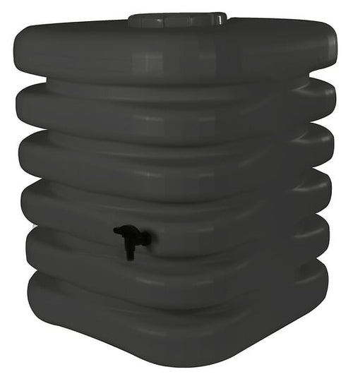 Récupérateur à eau avec kit - Cubique - Anthracite - 1000L