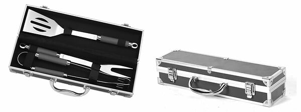 Mallette 3 ustensiles - Inox - Gris
