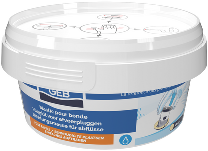 Mastic sanitaire d'étanchéité GEB pour les bondes et emboitements des tuyaux 200g