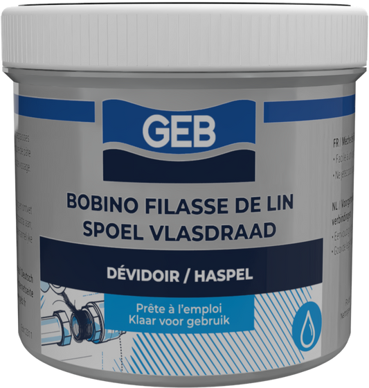 Filasse de lin peigné GEB complément de pâte à joint pour raccords filetés métal 80g