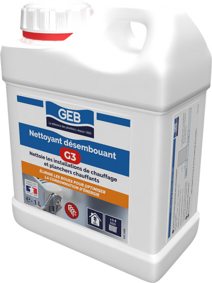 Nettoyant Désembouant G3 GEB pour nettoyer les installations de chauffage 1L