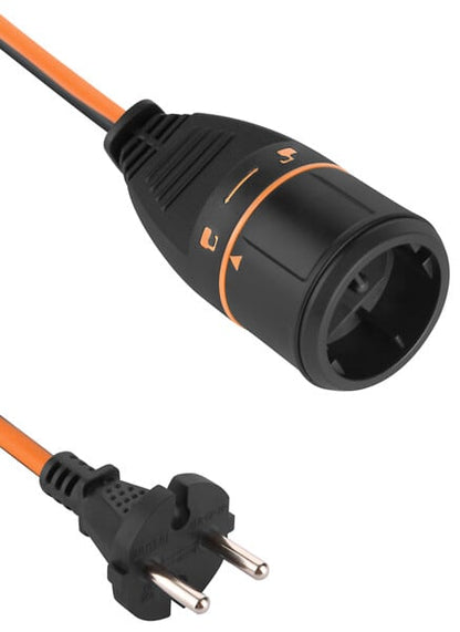 Prolongateur Electrolock - Pour jardin - Orange et noir - 40m