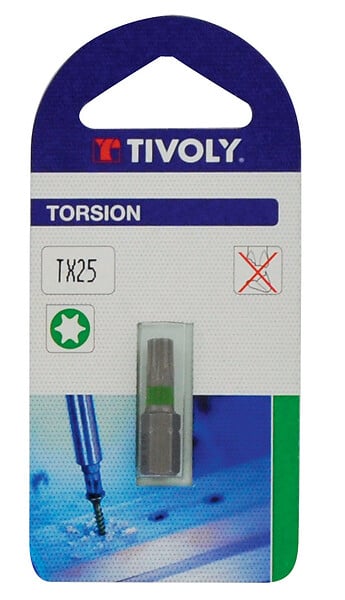 Embout de vissage torsion pour vis Torx n.10