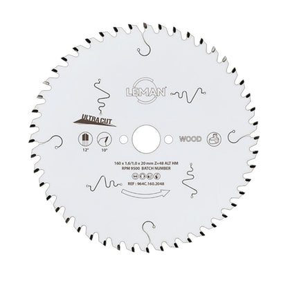 Lame fine LEMAN pour scie circulaire portative - pour bois