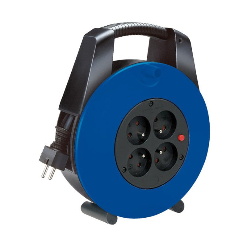 Enrouleur de câble BRENNENSTUHL- 1104154 - Vario Line 4 voies - noir/bleu - 15 m