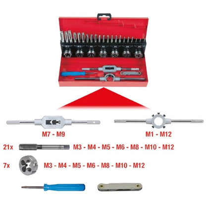 Coffret de jeux de tarauds et filières - 32 pcs  - KS TOOLS - 331.0632