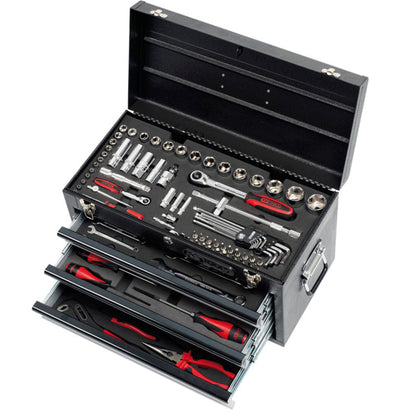 Coffre à outils ULTIMATE équipé - 3 tiroirs et plateau - 114 pcs  - KS TOOLS - 922.0100