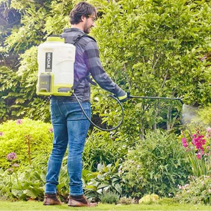 Pulvérisateur à dos 18V - RYOBI RY18BPSB-0 - jusqu'à 6,2 bars - débit 1 l/min à 1,8 l/min - réservoir 15 L (vendu sans batterie)