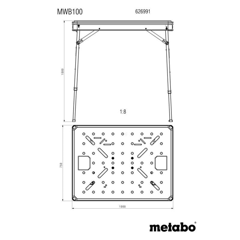 Table de travail multifonction METABO MWB 100