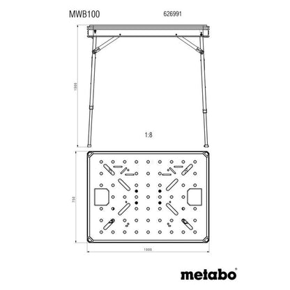 Table de travail multifonction METABO MWB 100