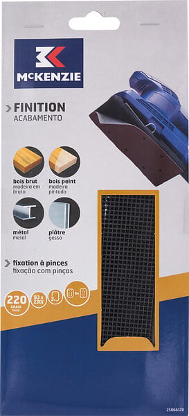 Patin maille rectangulaire 93x230mm grain 220