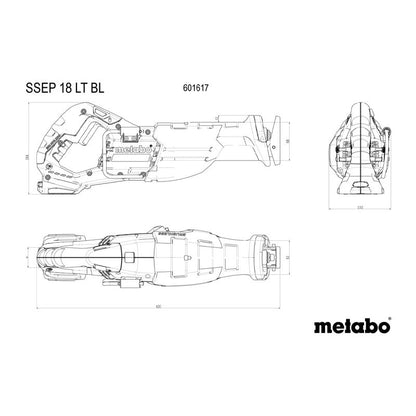 Scie sabre METABO 32mm 18V SSEP 18 LT BL - Pick+Mix (vendu sans batterie) coffret metaBOX