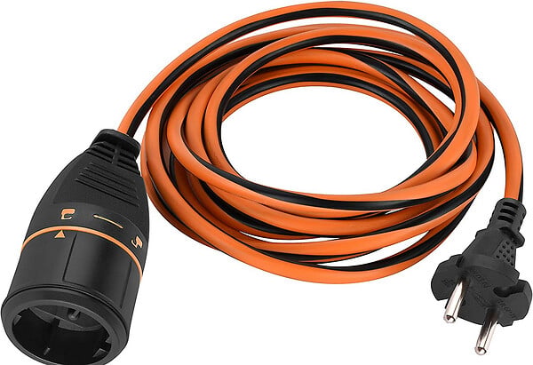 Prolongateur Electrolock - Pour jardin - Orange et noir - 40m