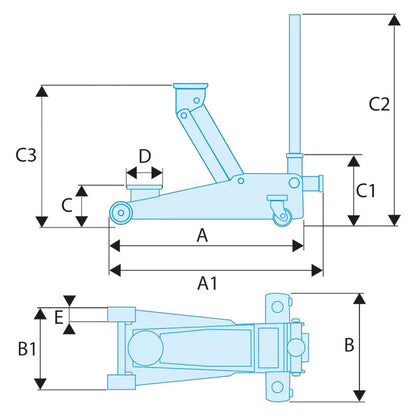 Cric rouleur FACOM DL.3CLP - compact - extra-plat - 2 tonnes