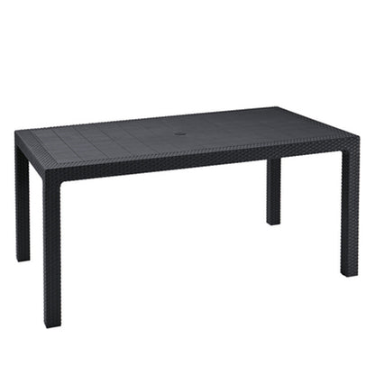 Table de jardin Melody - 160x94x74cm en résine gris anthracite -  KETER