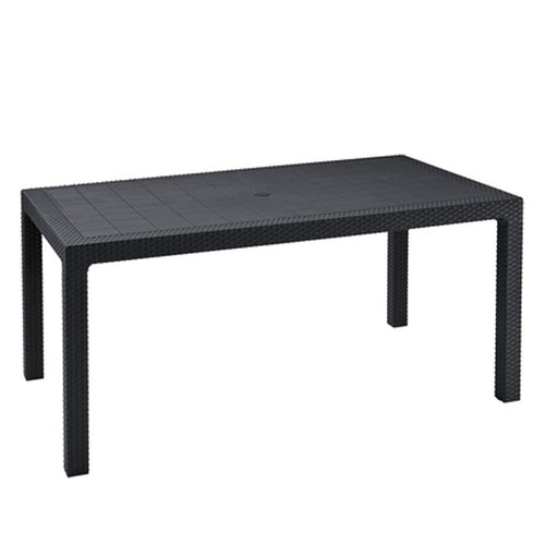 Table de jardin Melody - 160x94x74cm en résine gris anthracite -  KETER