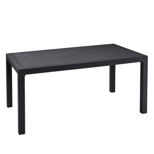 Table de jardin Melody - 160x94x74cm en résine gris anthracite -  KETER