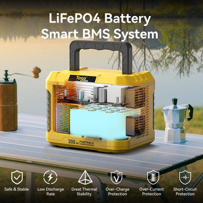 Station d'energie - TOGO POWER - Technologie batterie LiFEPO4 - ADVANCE300LFP - Sortie max AC 400W