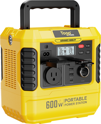 Station d'energie - TOGO POWER - Technologie batterie LiFEPO4 - ADVANCE600LFP - Sortie max AC 1200W