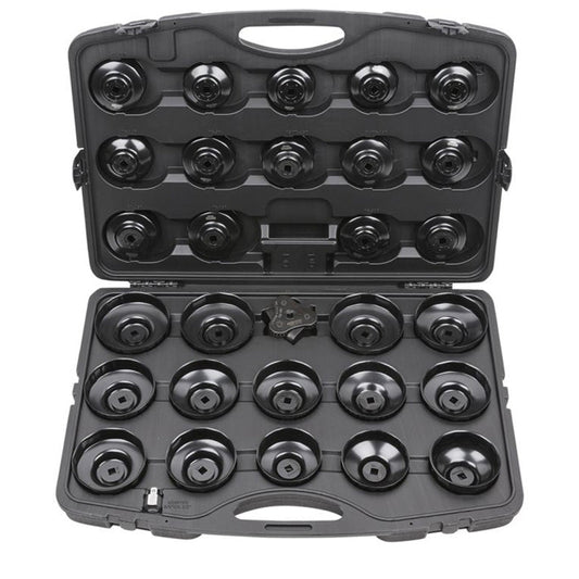 Coffret de cloches pour filtre à huile 3/8'' + 1/2'', 30 pcs  - KS TOOLS - 150.9350