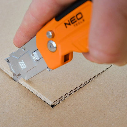 Couteau à lame trapézoïdale avec grattoir - NEO TOOLS - 63-708