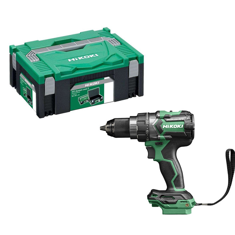 Perceuse visseuse HIKOKI DS18DCW2Z - 140Nm - 18V Brushless - m.auto.13mm (vendu sans batterie) en HitCase II