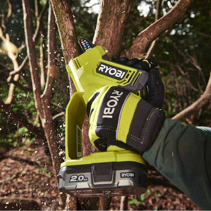 Élagueur à main 18V - RYOBI RY18PSX10A-0 - Brushless / moteur sans charbons - guide 10 cm - 6 m/s - tendeur sans outil (vendu sans batterie)