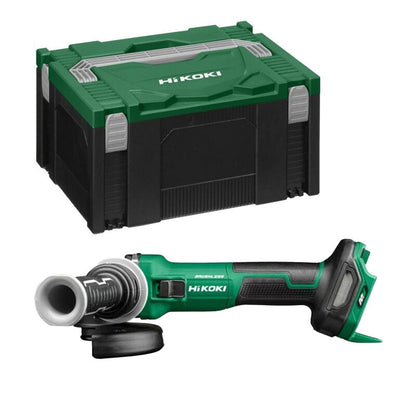 Meuleuse HIKOKI G3613DEW2Z - Ø125mm - MultiVolt 36V Brushless -  Frein - inter.autobloquant - LVH (vendu sans batterie) en HitCase III