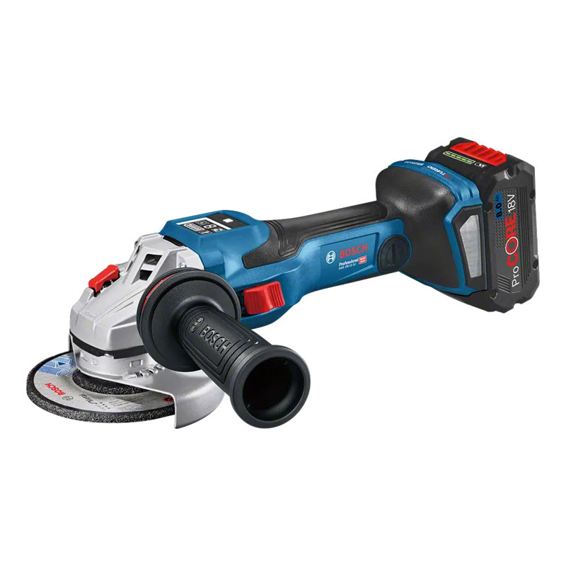 Meuleuse Ø125mm BOSCH GWS 18V-15 SC + 2 batteries Procore 18V 5.5 Ah + 1 chargeur GAL 18V-160 - L-Boxx