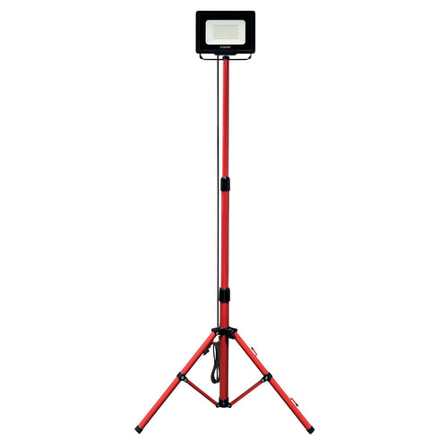 WAINGRO + TRÉPIED : Projecteur LED SMD 50W IP65, noir 4000K avec trépied et câble 3m - VELAMP - IS746NG