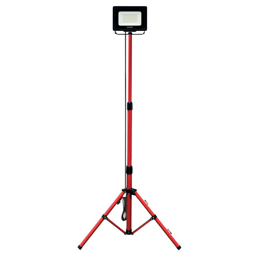 WAINGRO + TRÉPIED : Projecteur LED SMD 50W IP65, noir 4000K avec trépied et câble 3m - VELAMP - IS746NG