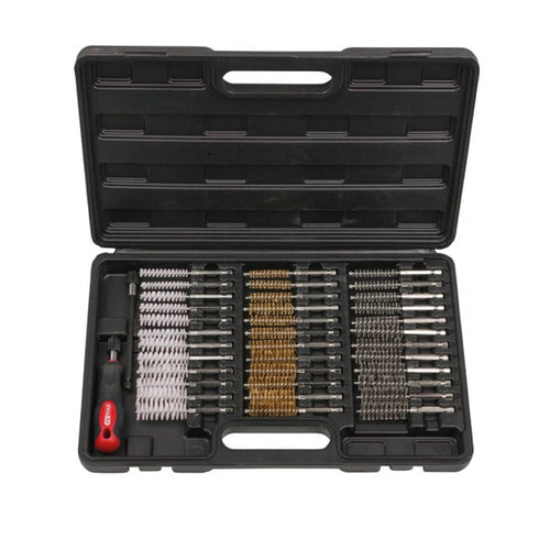 Jeu de brosses de nettoyage pour puit de bougie de préchauffage ou d'injecteur  - KS TOOLS - 340.0010