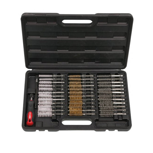 Jeu de brosses de nettoyage pour puit de bougie de préchauffage ou d'injecteur  - KS TOOLS - 340.0010
