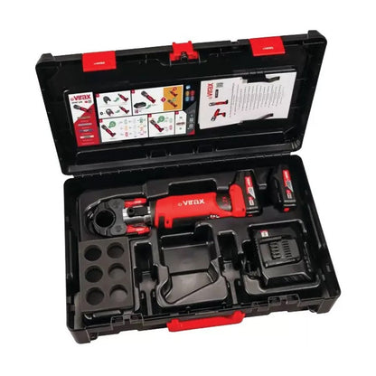 Sertisseuse L2X VIRAX 253571 - 20kN + 2 batteries 18V 2Ah Li-Ion CAS + pince mère