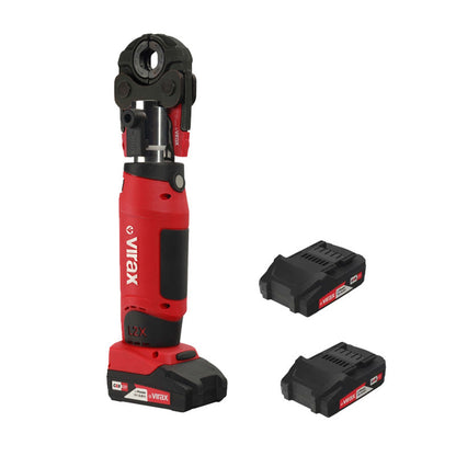 Sertisseuse L2X VIRAX 253571 - 20kN + 2 batteries 18V 2Ah Li-Ion CAS + pince mère