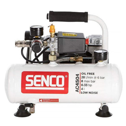 Lot finition SENCO: Cloueur Finishpro18BL G18 + compresseur AC4504 + tuyau spiralé - Senco-B5