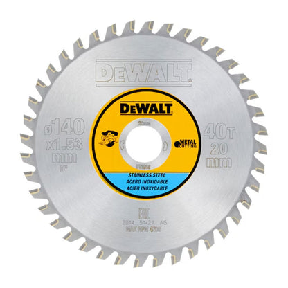 Lame de scie circulaire Carbure DEWALT 140x20 mm