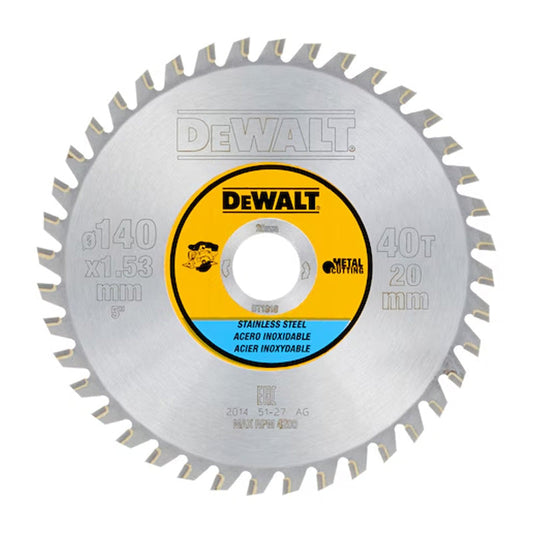 Lame de scie circulaire Carbure DEWALT 140x20 mm