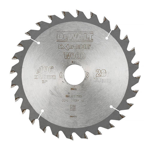 Lame de scie circulaire portative DEWALT Extreme Workshop 184x16mm