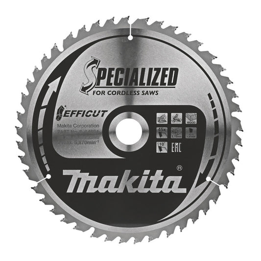 Lames carbure "EFFICUT" pour bois, pour scies radiales à batterie MAKITA